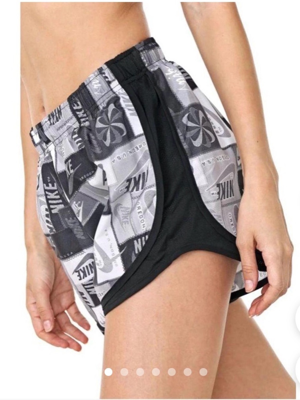 Nike Icon ClashTempo DRI FIT Shorts Black White Gray Oregon Patcheork Size Large